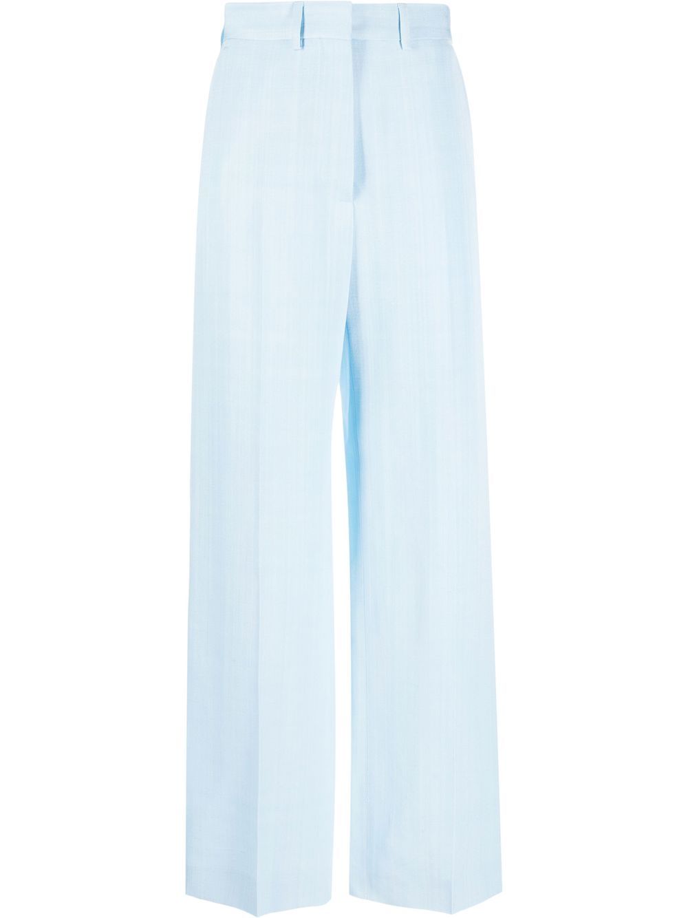 pantalon tailleur large à taille haute