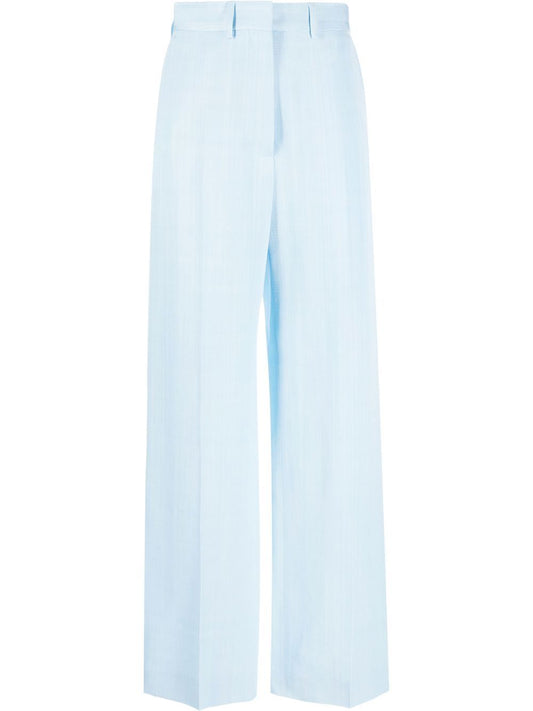 pantalon tailleur large à taille haute