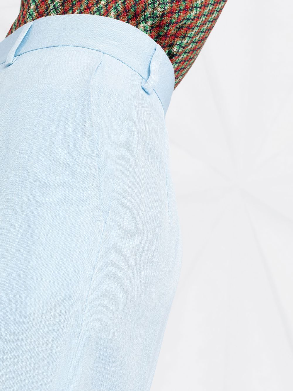 pantalon tailleur large à taille haute