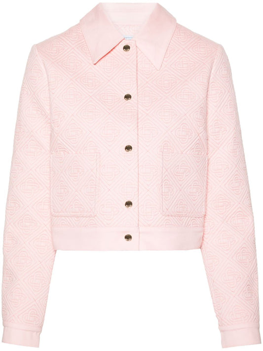 veste chemise matelassée à logo