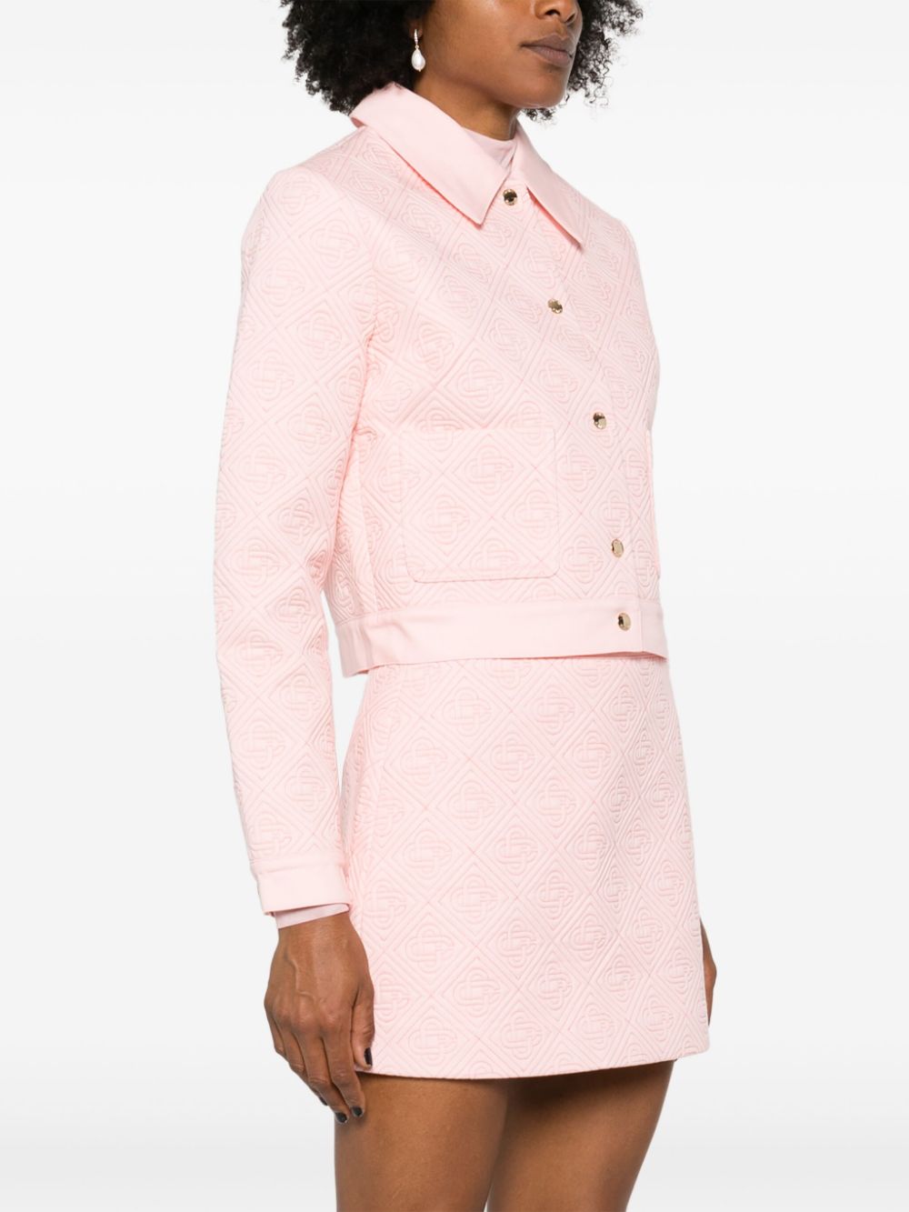 veste chemise matelassée à logo