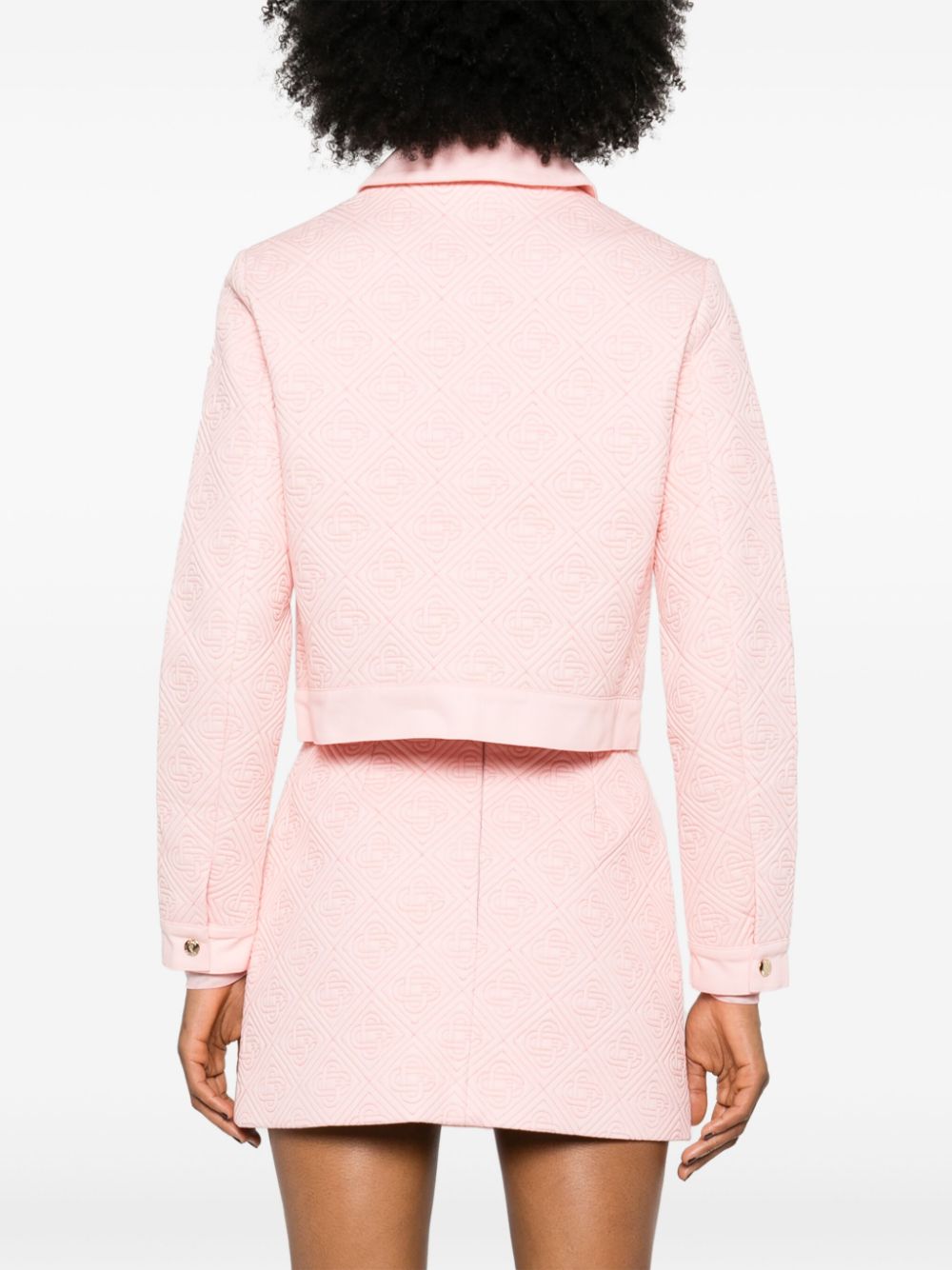 veste chemise matelassée à logo