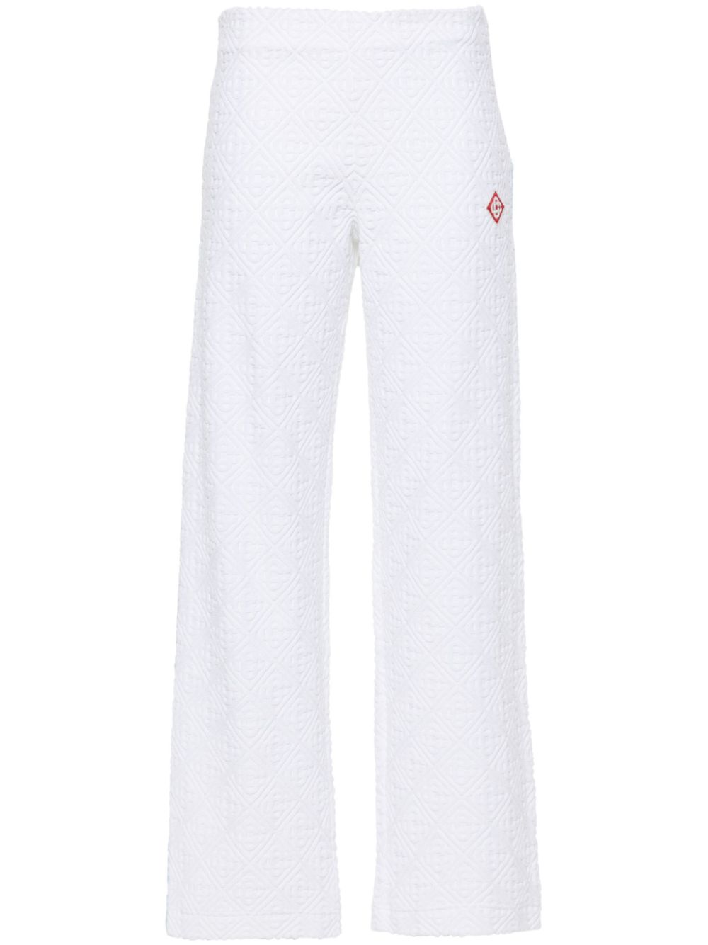 towelling-finish track trousers