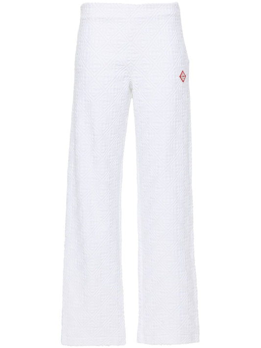 towelling-finish track trousers
