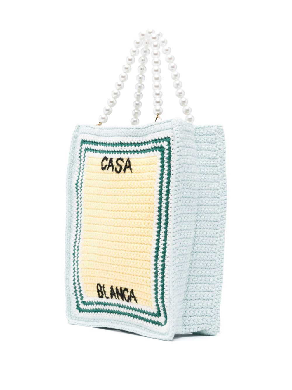 sac fourre-tout en crochet avec logo brodé