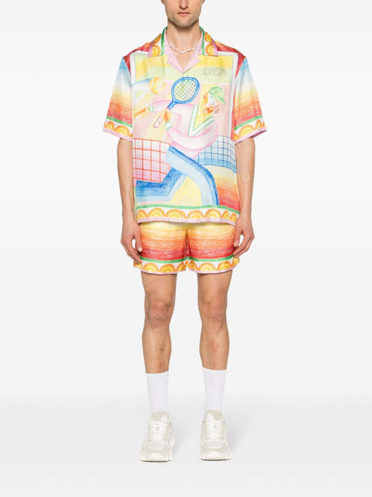 Crayon Tennis Player silk shorts