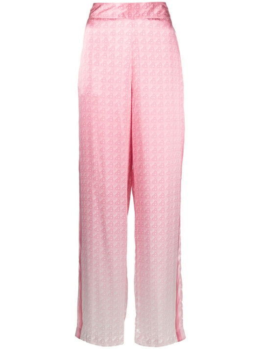 Morning City View silk trousers