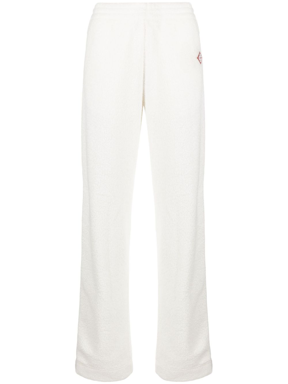 logo-patch side-stripe fleece track pants