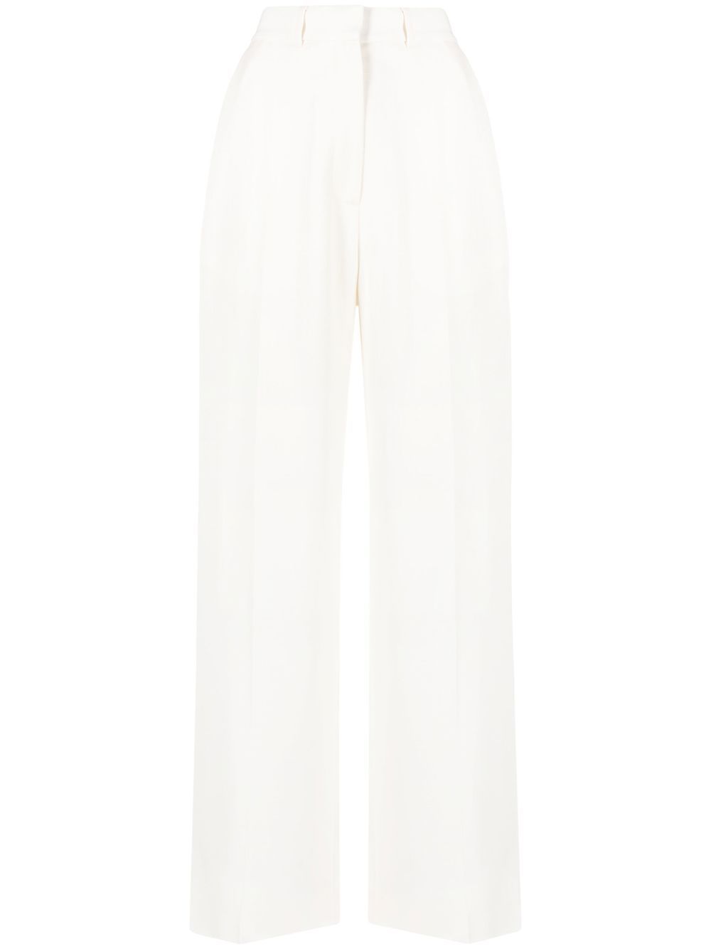 high-waisted tailored trousers