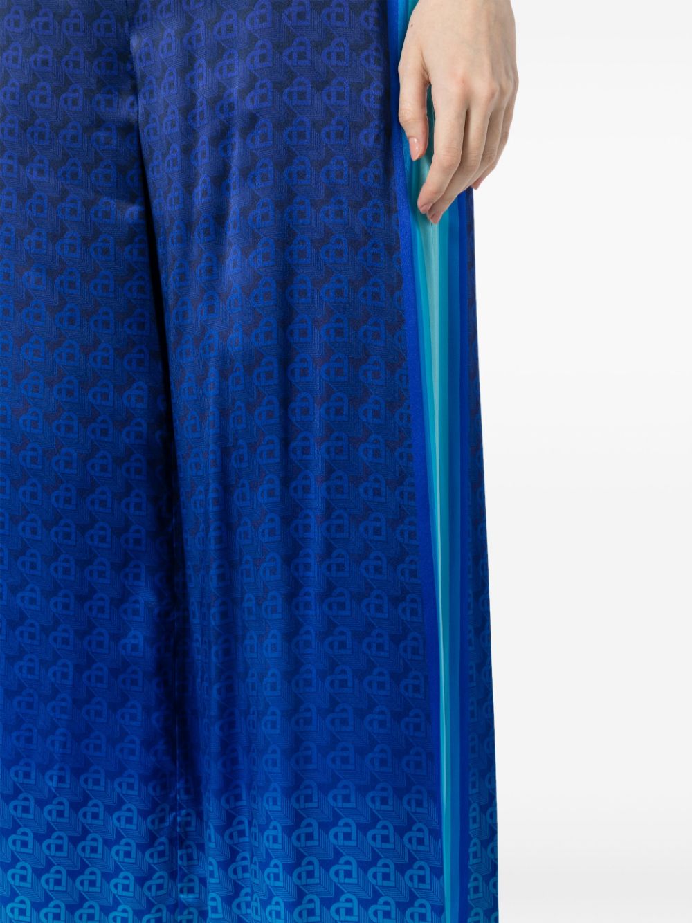 Morning City View silk trousers