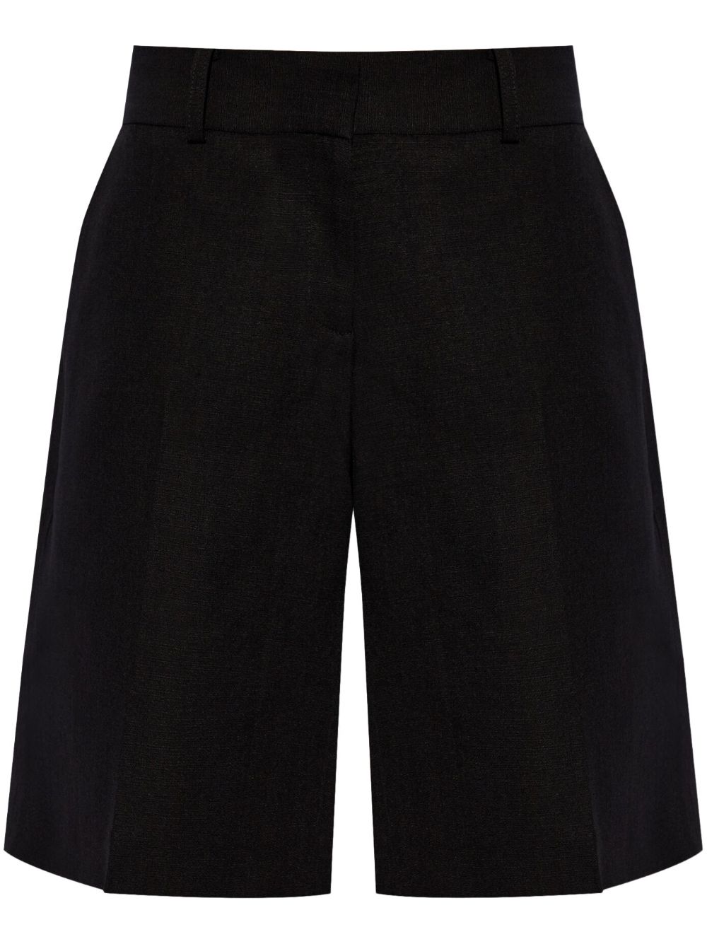 concealed-fastening knee-length shorts