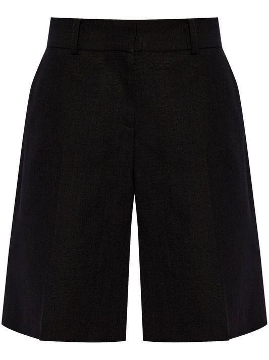 concealed-fastening knee-length shorts