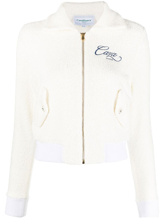 veste zippée avec logo brodé