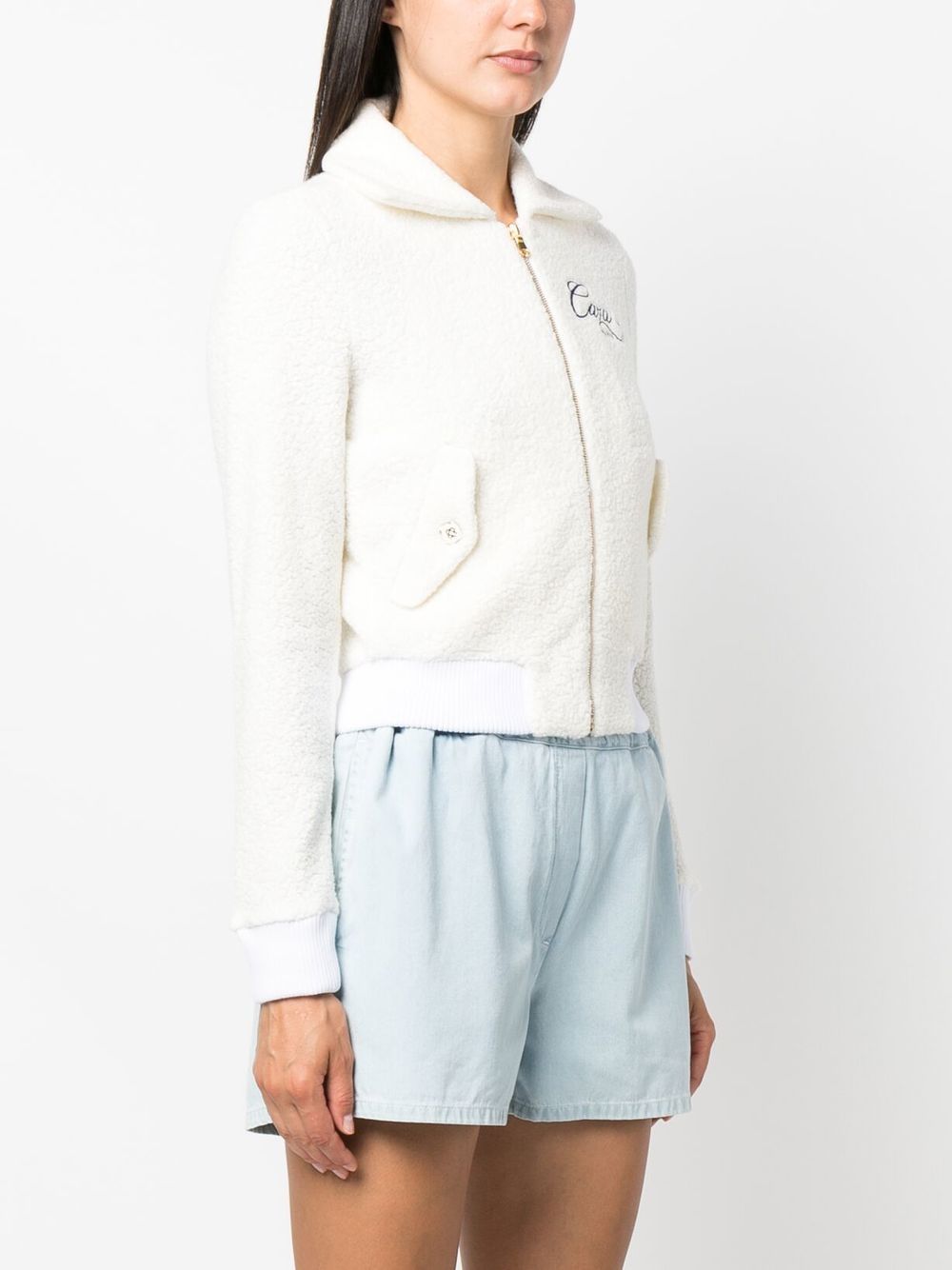 veste zippée avec logo brodé