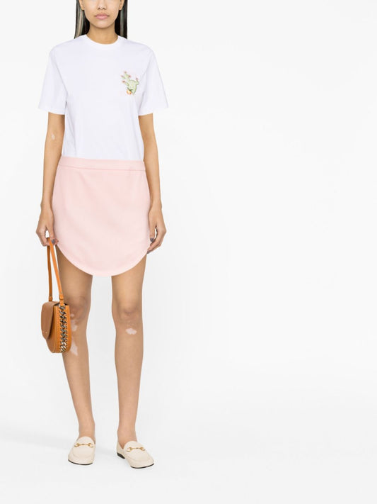 tailored wool mini skirt