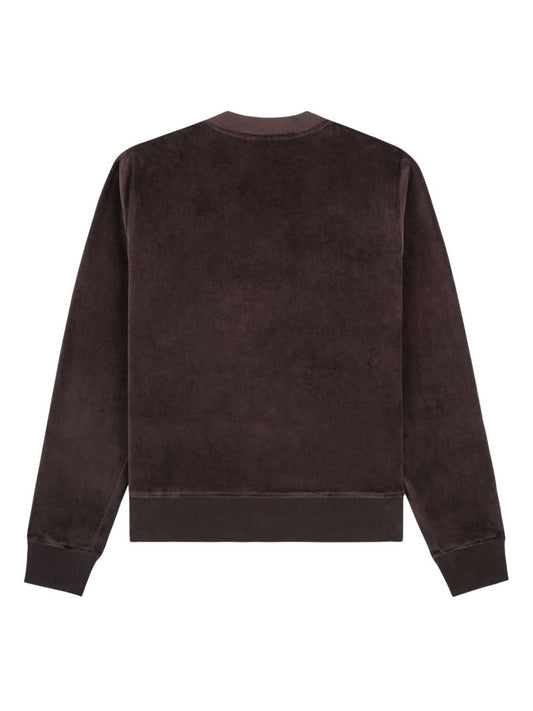 Crown cotton velour sweatshirt