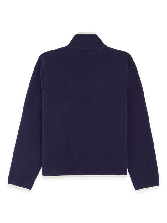 logo-embroidered buttoned sweatshirt