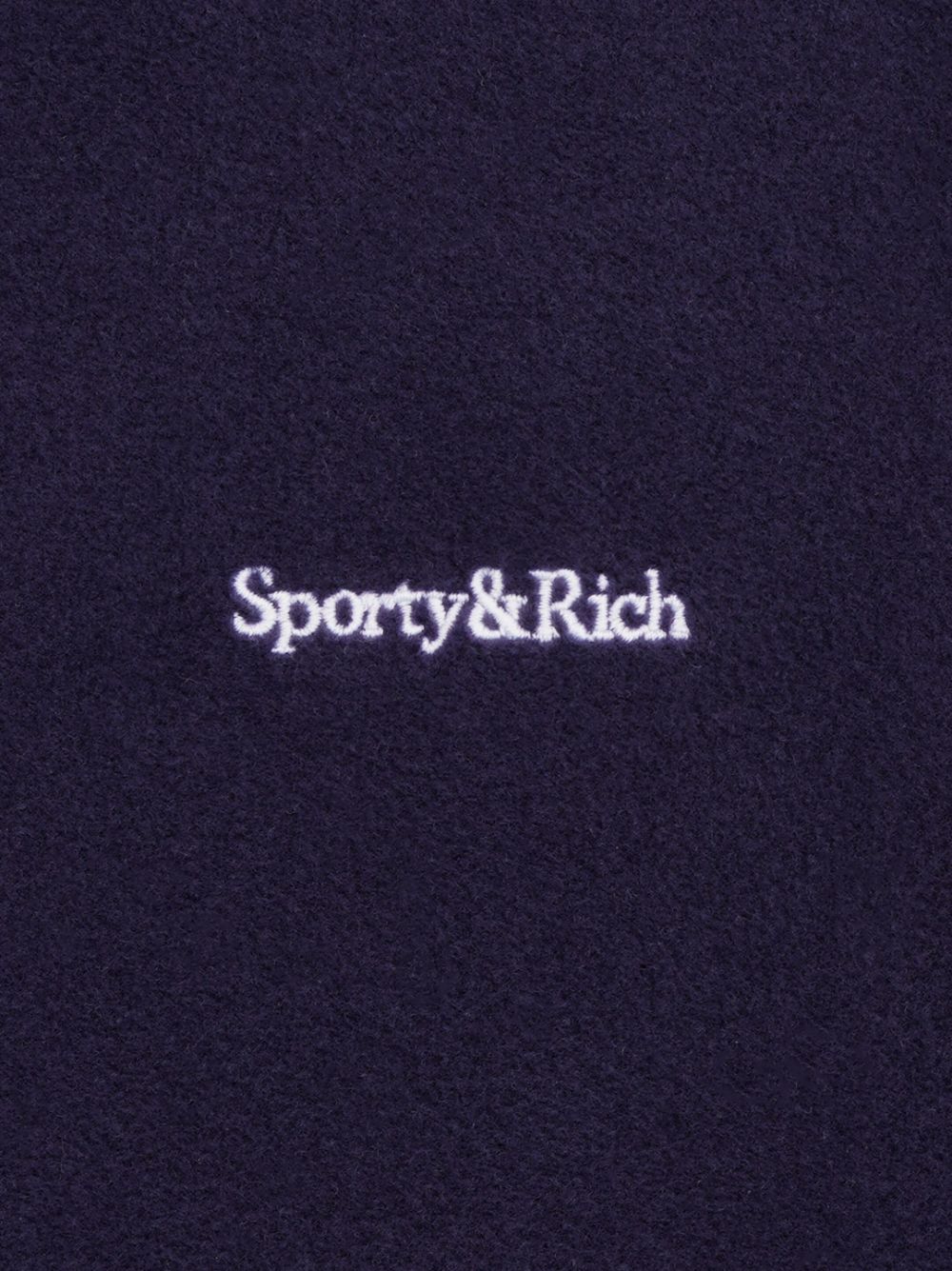 logo-embroidered buttoned sweatshirt