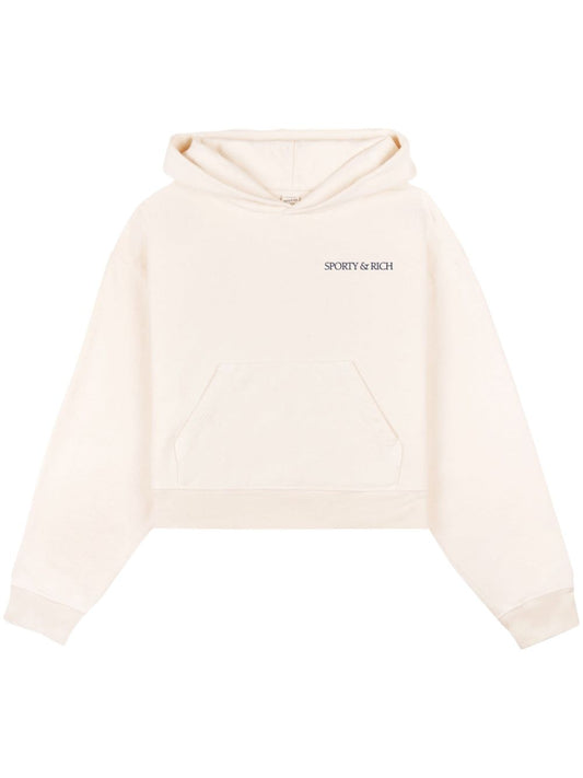 H&W Club cropped cotton hoodie