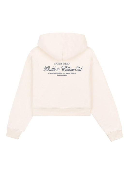 H&W Club cropped cotton hoodie