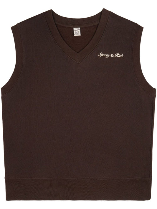 Gilet en coton brodé Syracuse