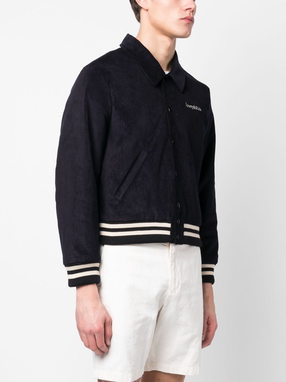 veste bomber à logo brodé