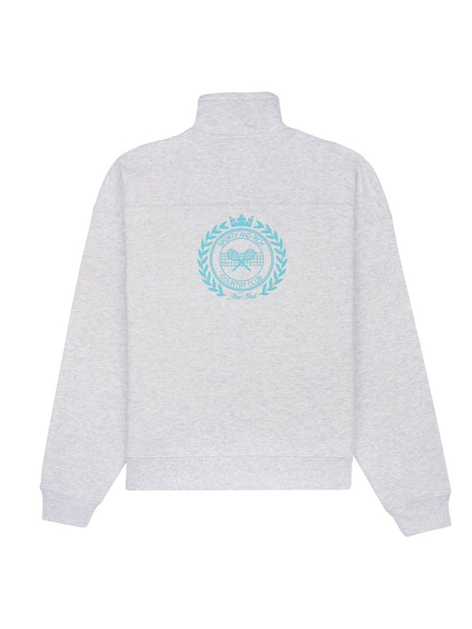 zip-up cotton sweatshirt
