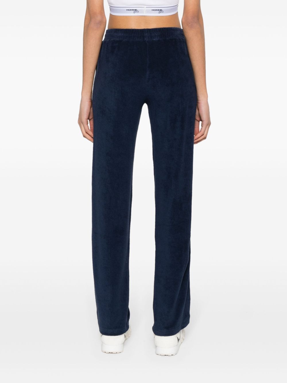 pantalon en tissu éponge avec logo brodé
