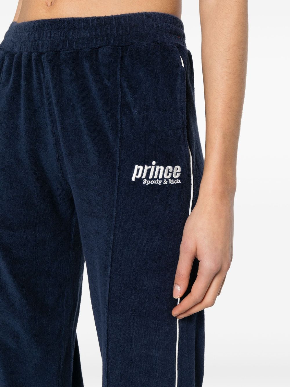 pantalon en tissu éponge avec logo brodé