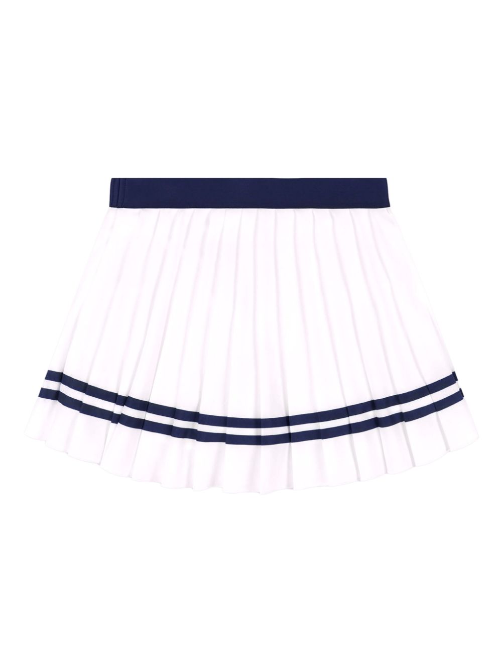 logo-print pleated skirt