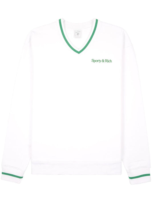 logo-embroidered cotton sweartshirt