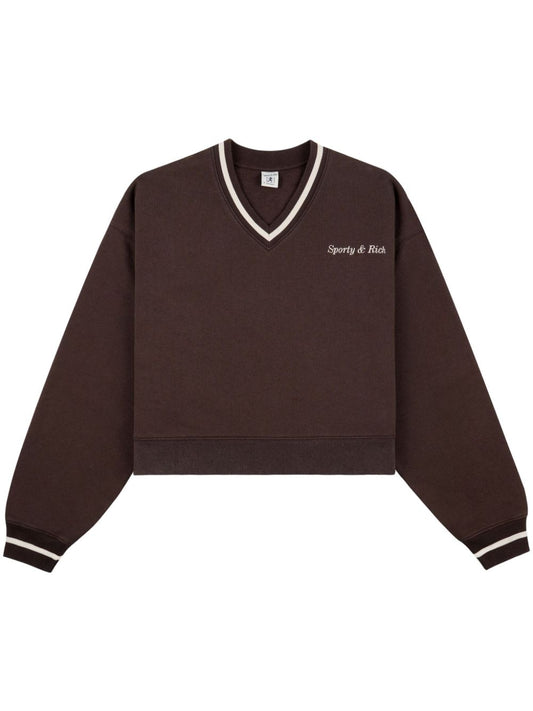 Sweat-shirt en coton avec logo classique