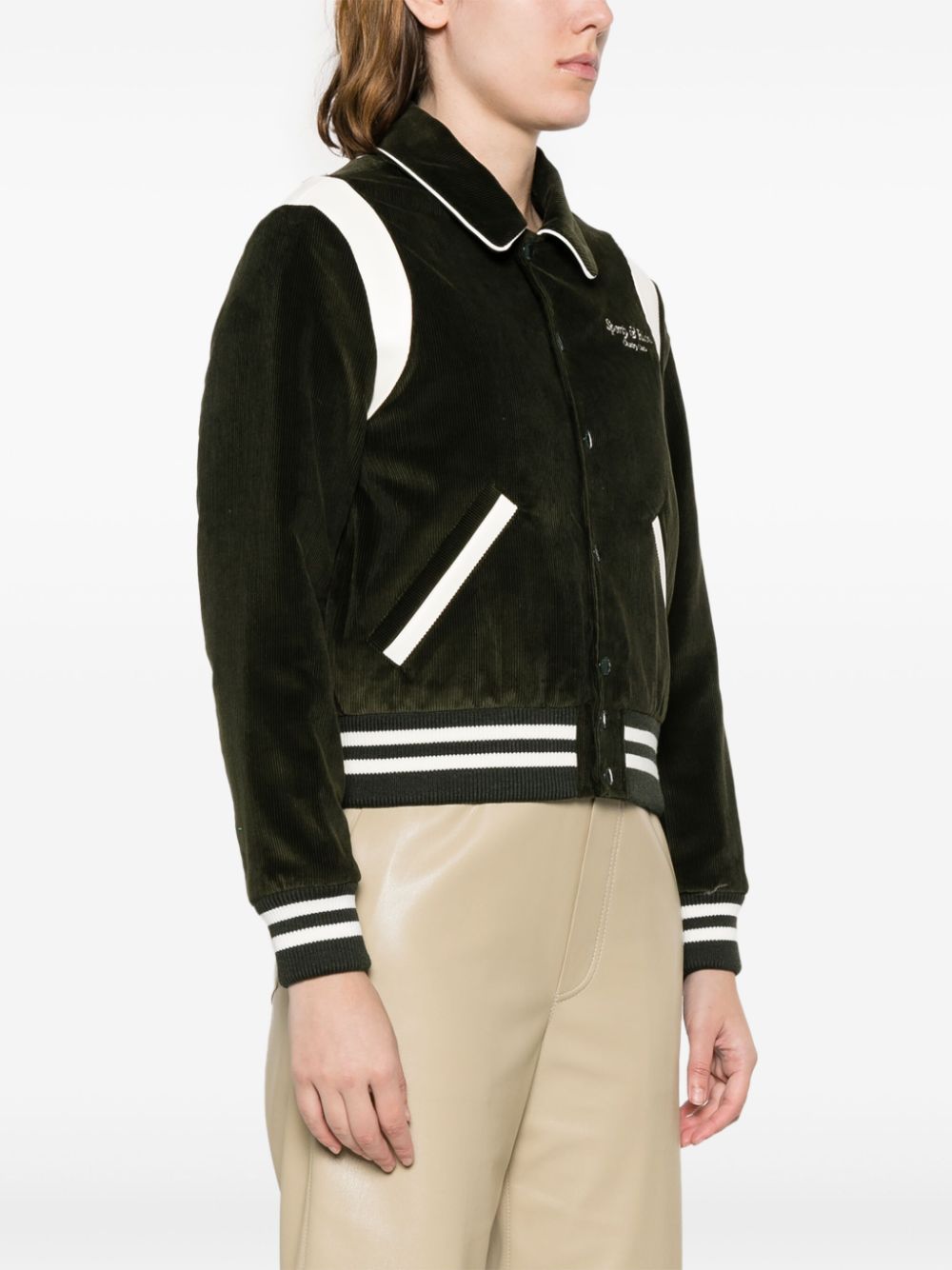 veste bomber en coton avec logo brodé