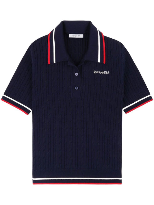 embroidered-logo polo shirt