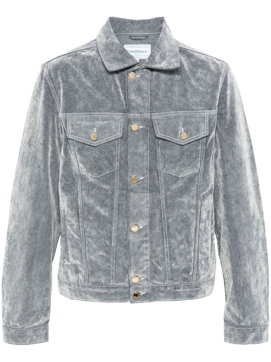 veste en jean finition velours