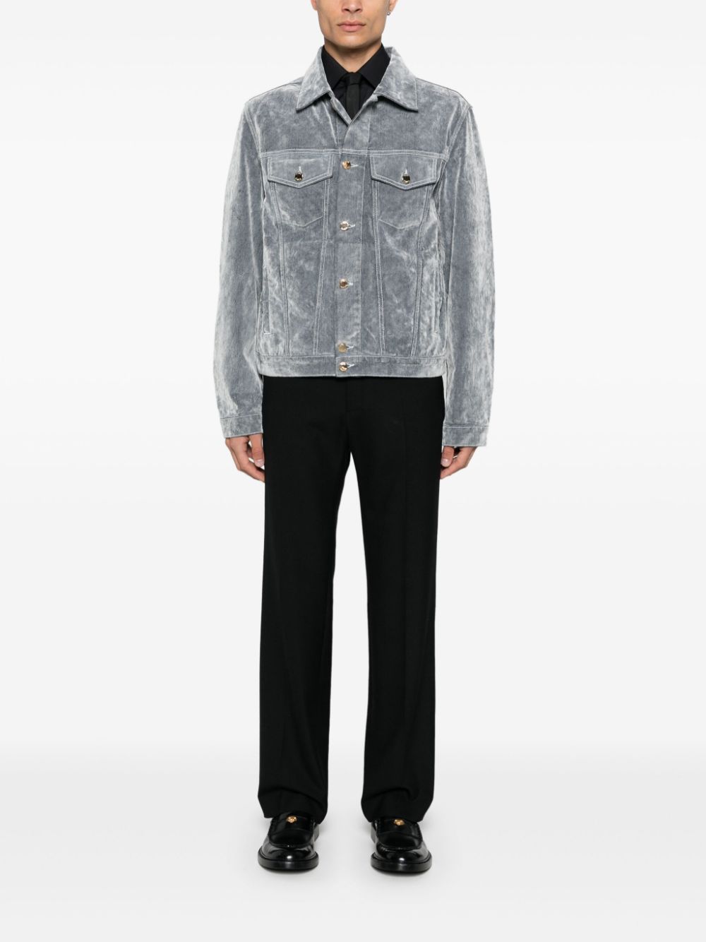 veste en jean finition velours