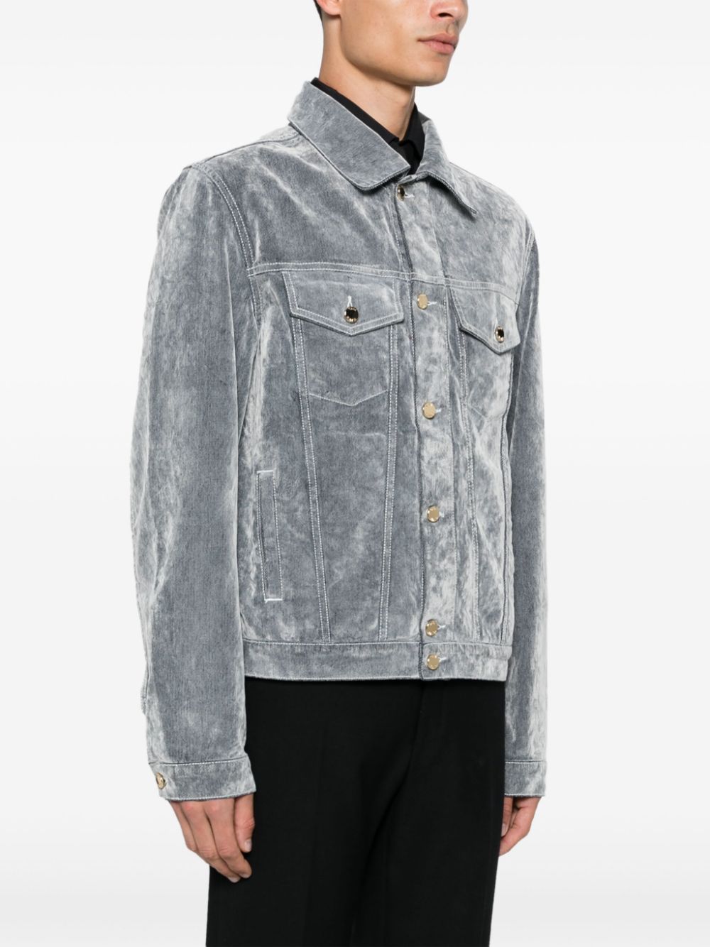 veste en jean finition velours