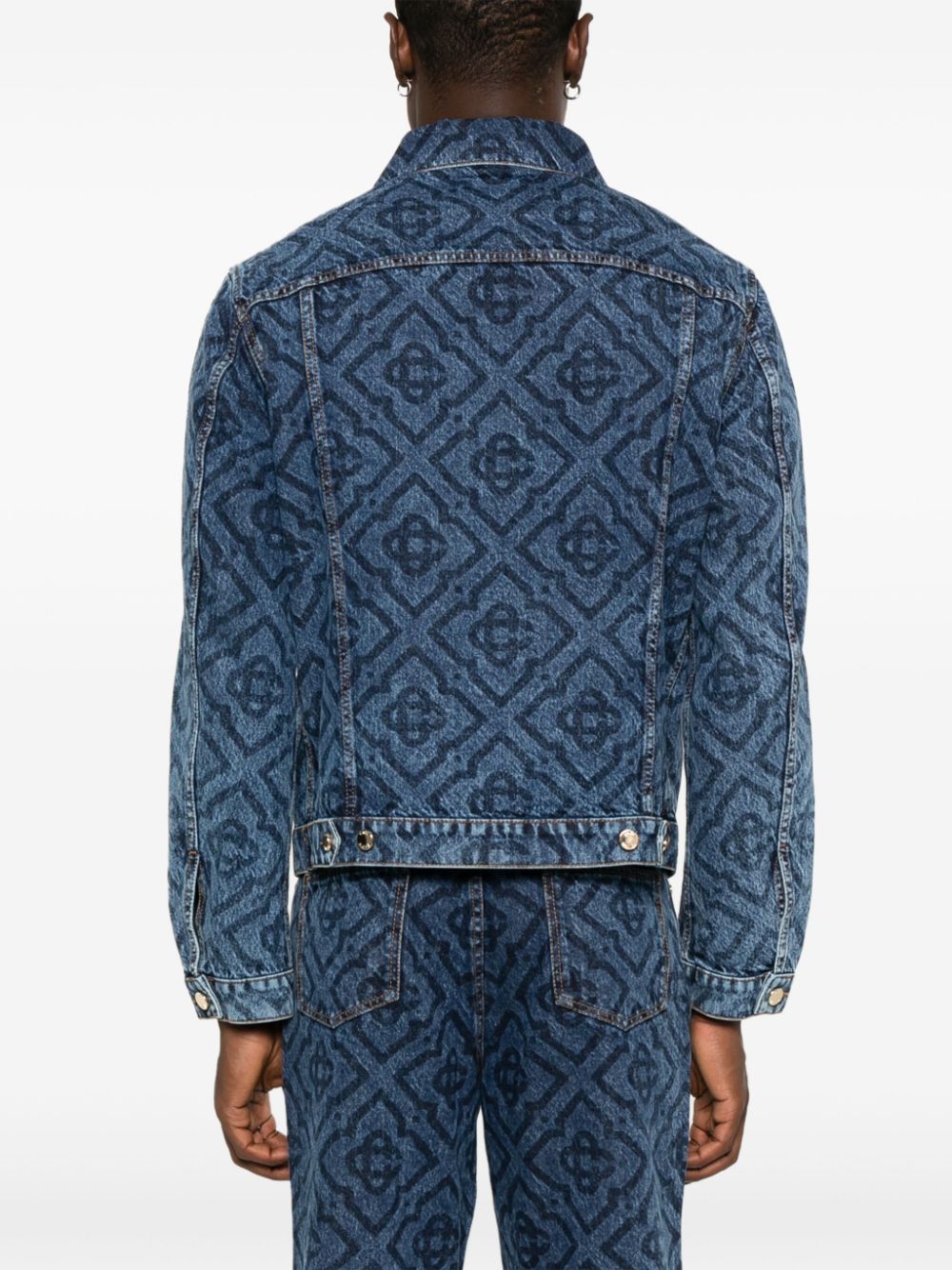 Veste en jean avec monogramme laser