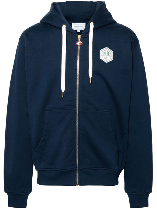 sweat à capuche avec logo caoutchouté