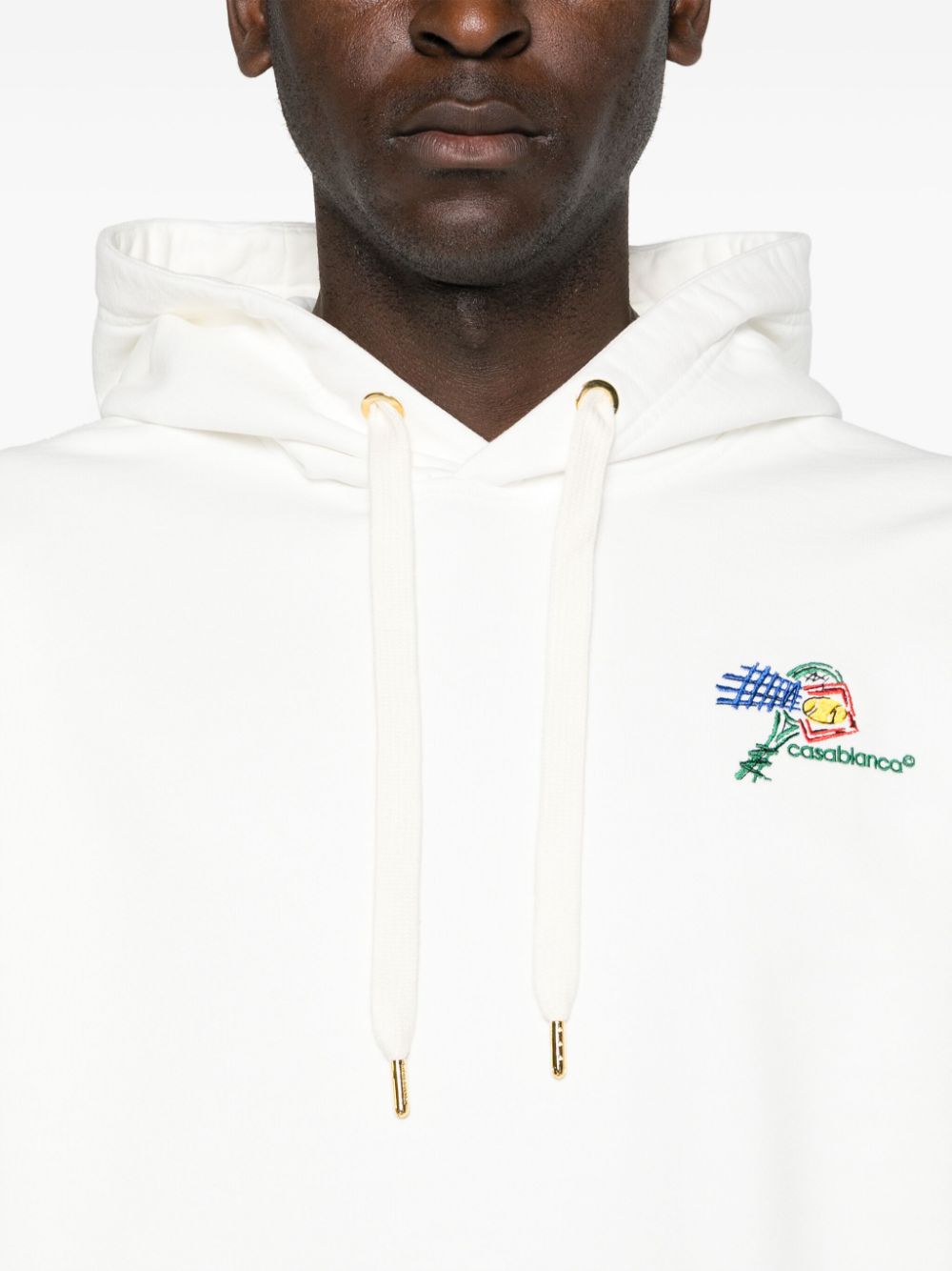 Sweat à capuche à logo brodé Croquis De Tennis