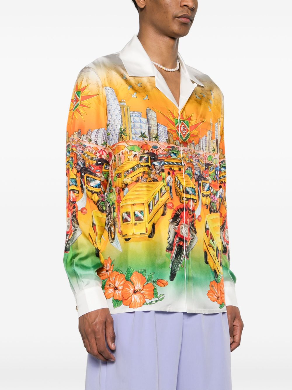 Chemise en soie Traffic