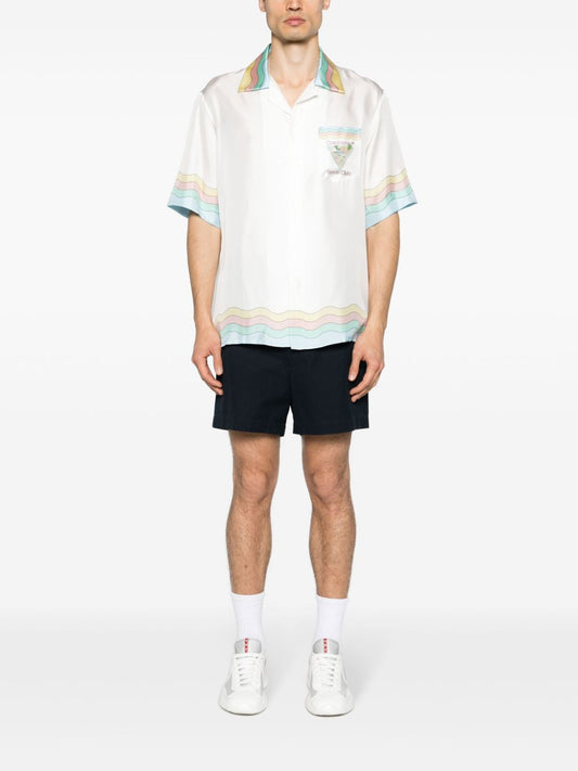cuban-collar silk shirt