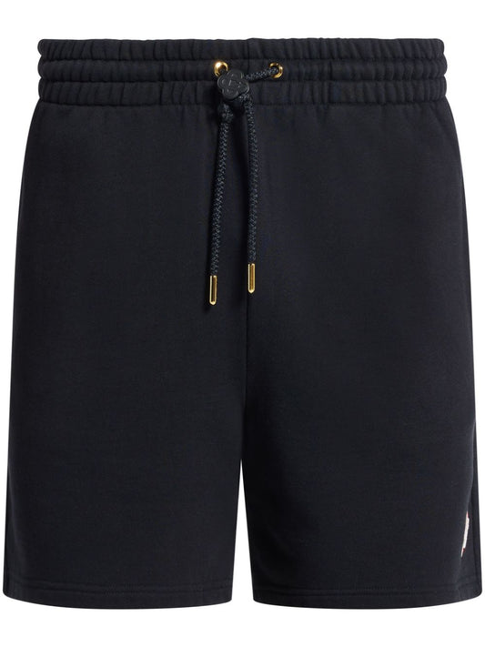 logo-patch organic cotton shorts
