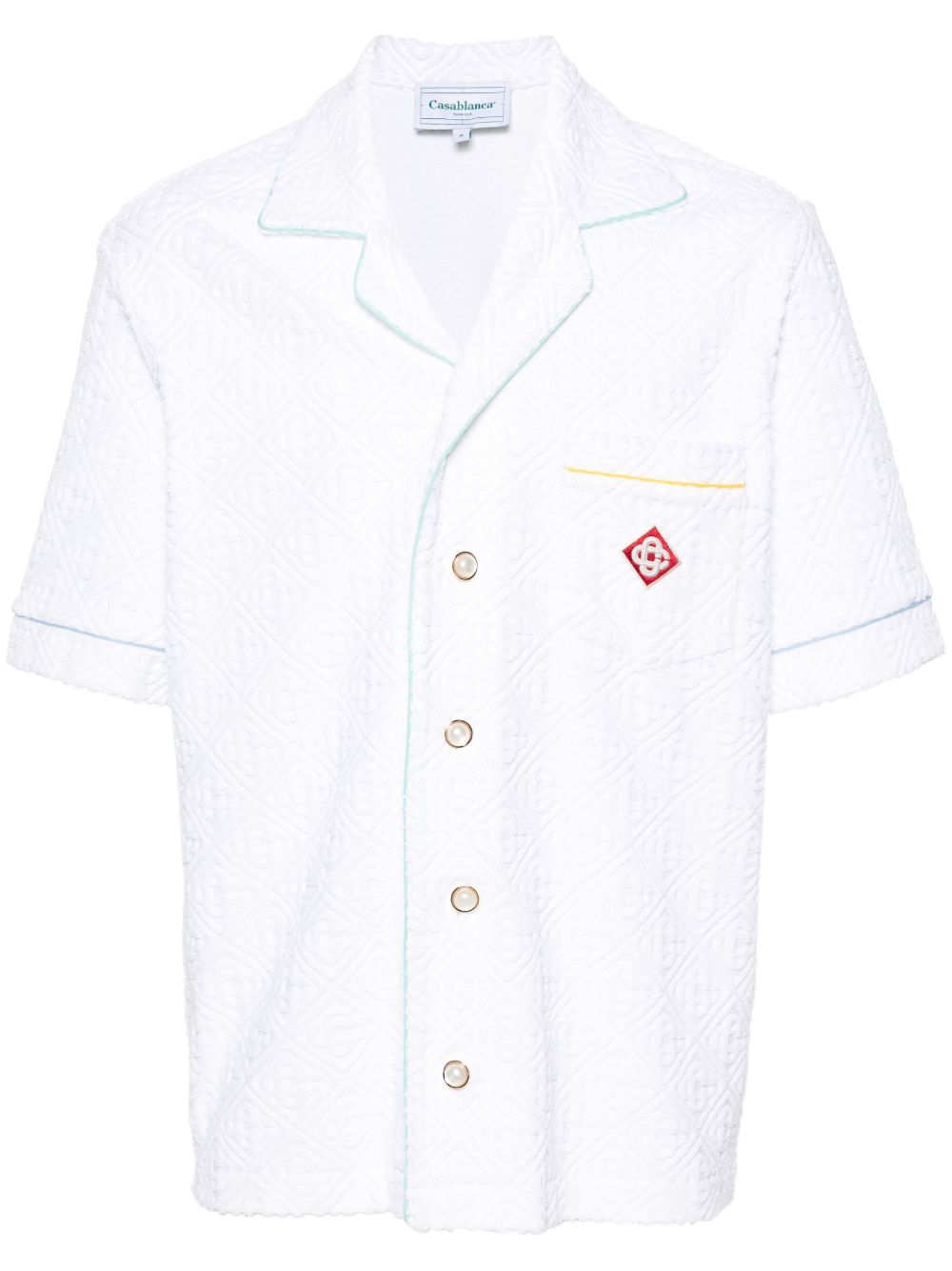 chemise monogramme avec finition éponge