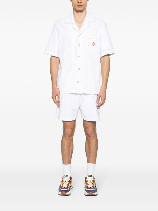 chemise monogramme avec finition éponge