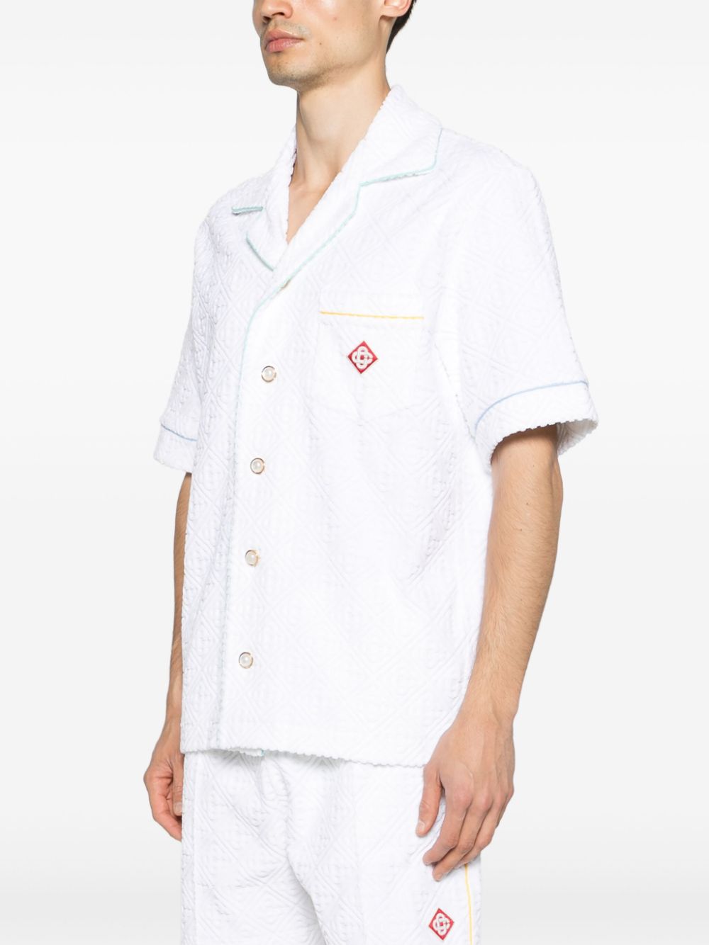 chemise monogramme avec finition éponge