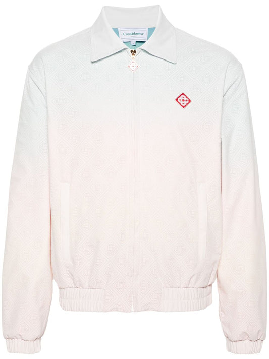 veste dégradée à monogramme perforé