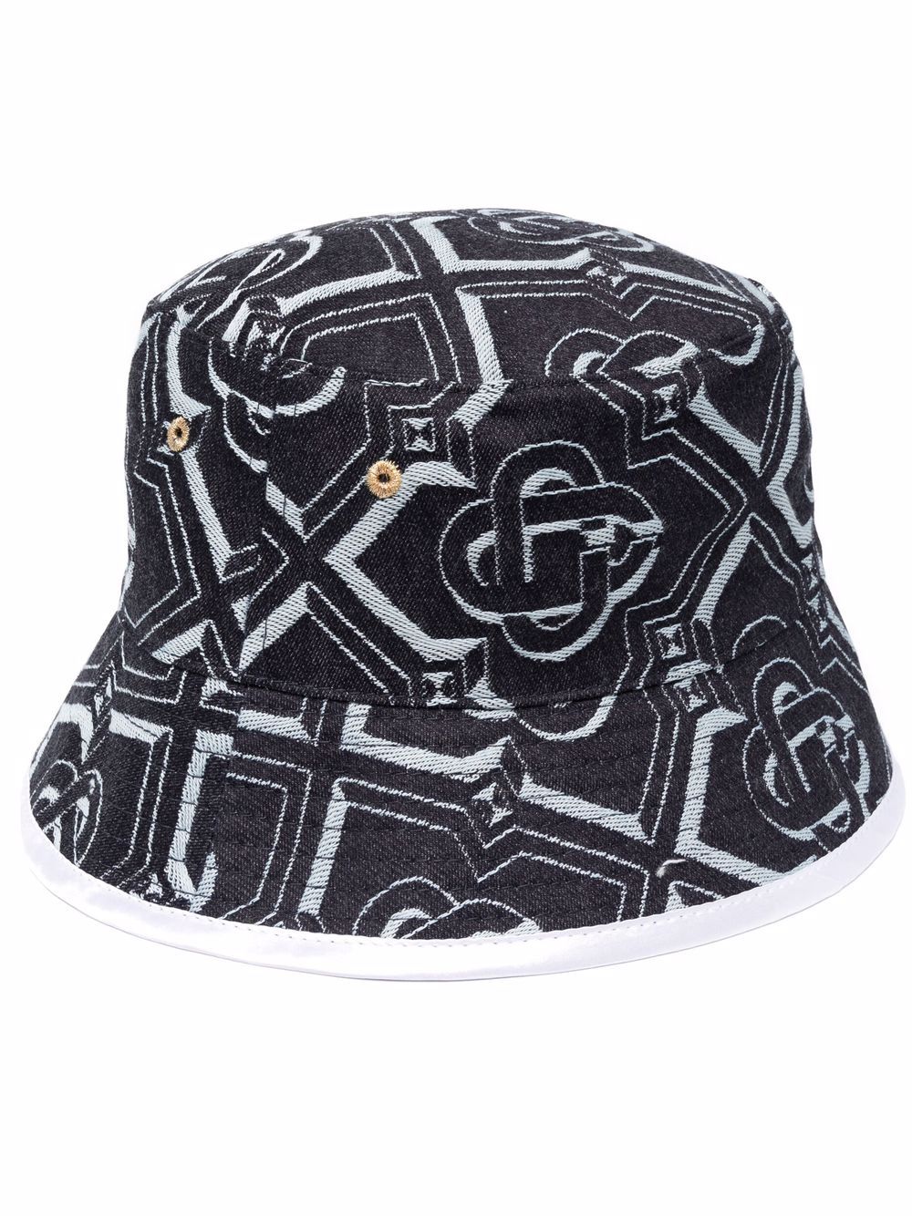 chapeau seau à motif monogramme