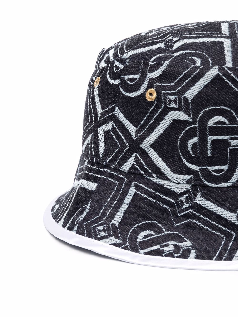 chapeau seau à motif monogramme
