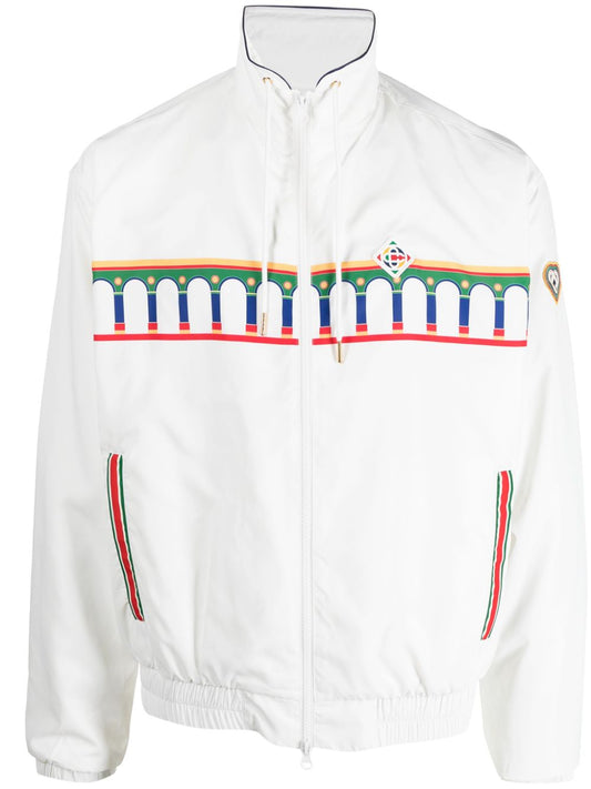 Veste zippée à imprimé étrusque